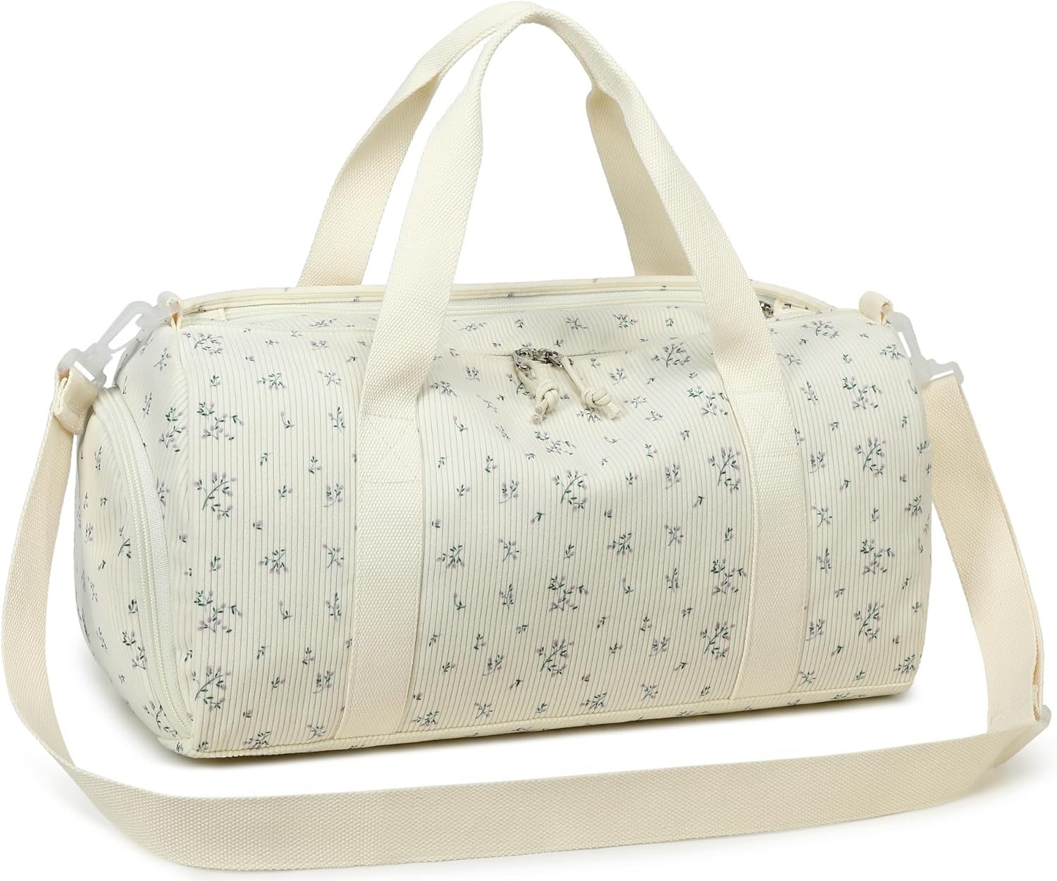image:imageBTOOP Duffle Bag for Gym Sports Women Girls Workout Travel Bag Weekender with Shoe Compartment and Wet PocketAPurple Flower 177