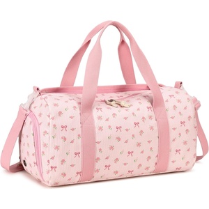 image:imageBTOOP Duffle Bag for Gym Sports Women Girls Workout Travel Bag Weekender with Shoe Compartment and Wet PocketAPink BowPink