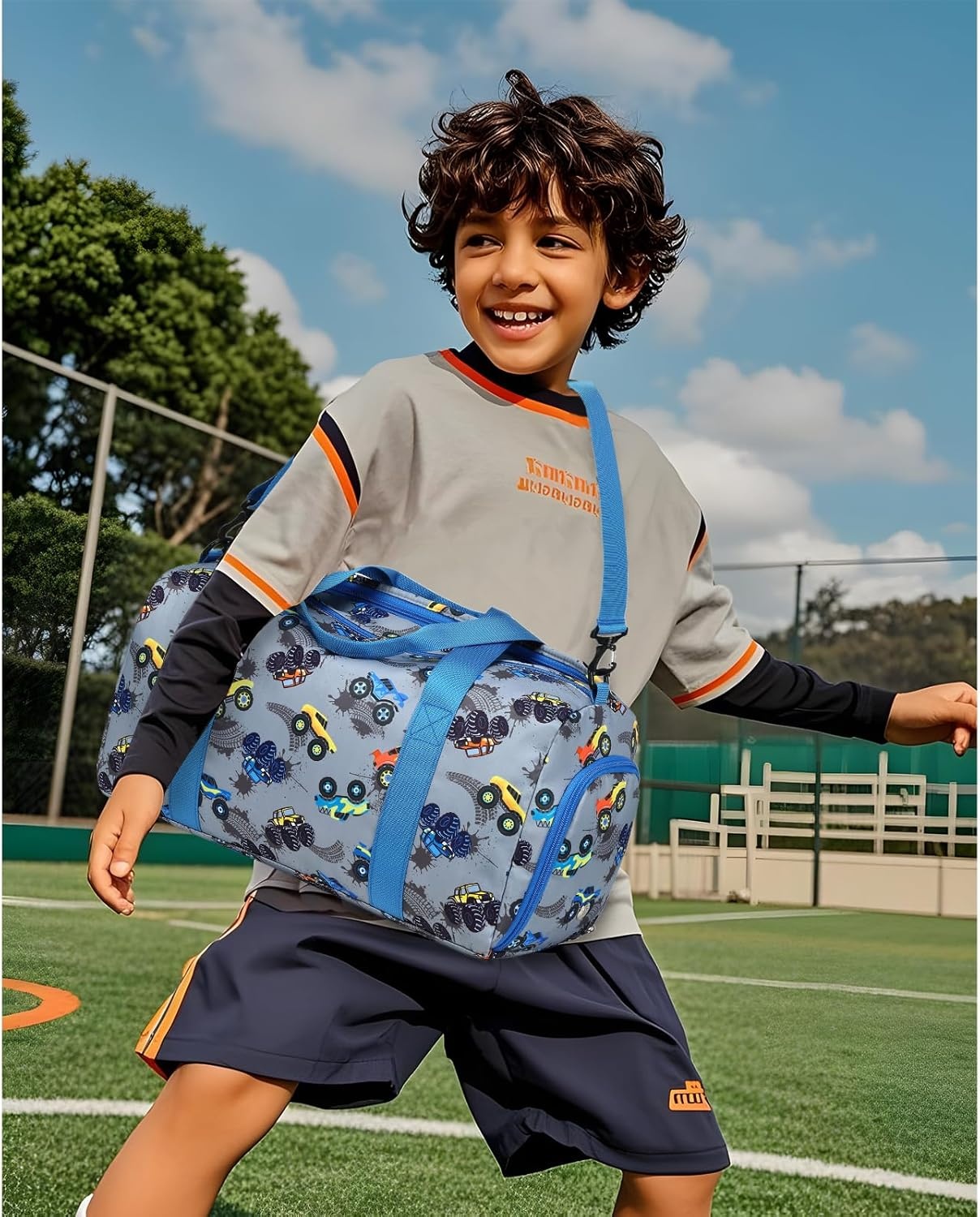 image:imageBTOOP Duffle Bag for Girls Kids Gym Sports Women Workout Travel Bag Weekender with Shoe Compartment and Wet Pocket BlueTruckBlue