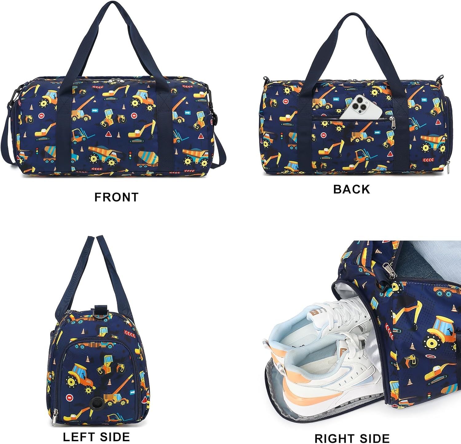 image:imageBTOOP Duffle Bag for Girls Kids Gym Sports Women Workout Travel Bag Weekender with Shoe Compartment and Wet Pocket BlueTruckNavy blue