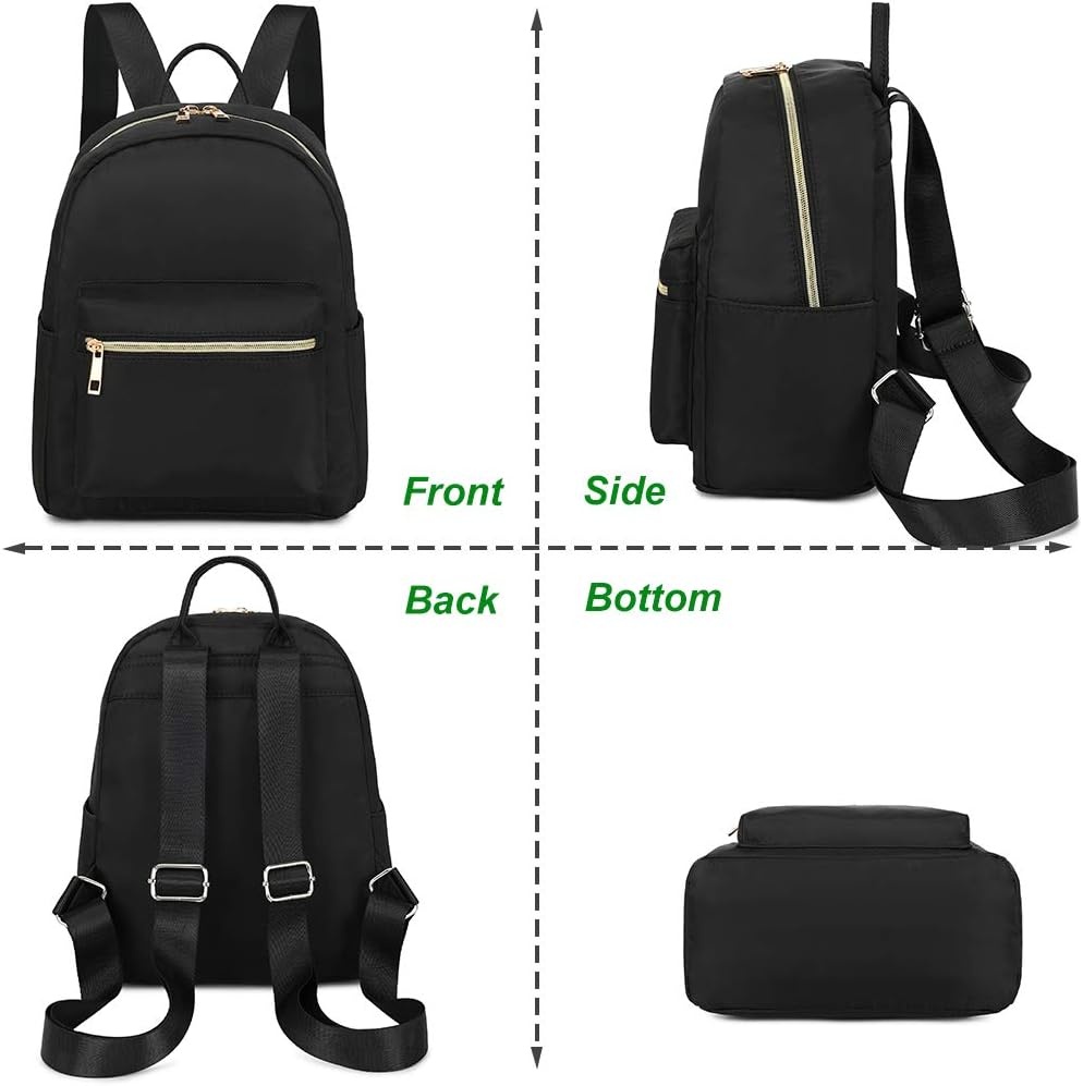 image:imageBTOOP Mini Backpack Women Girls Waterresistant Small Backpack Purse Shoulder Bag for Womens Adult Kids School TravelBlack