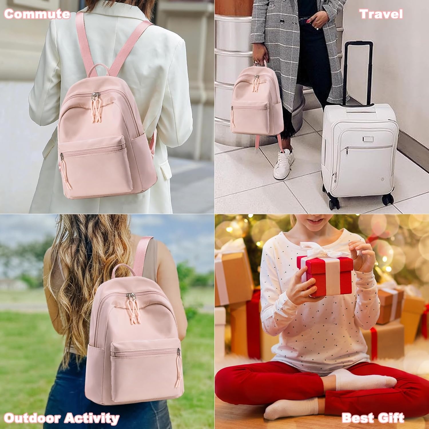 image:imageBTOOP Mini Backpack Women Girls Waterresistant Small Backpack Purse Shoulder Bag for Womens Adult Kids School TravelPink
