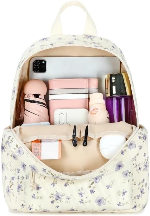 image:imageBTOOP Mini Backpack Women Girls Waterresistant Small Backpack Purse Shoulder Bag for Womens Adult Kids School TravelPurple Floral201