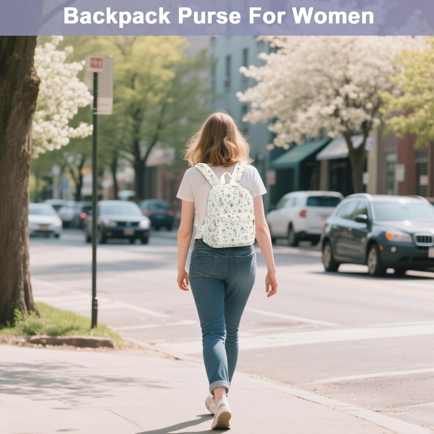 image:imageBTOOP Mini Backpack Women Girls Waterresistant Small Backpack Purse Shoulder Bag for Womens Adult Kids School TravelPurple Floral201