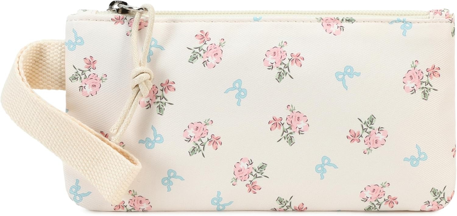image:imageBTOOP School Backpack for Girls Kids Teens Cute School Bookbag Set with Insulated Lunch Box Pencil CaseBlue Bowpink Flower