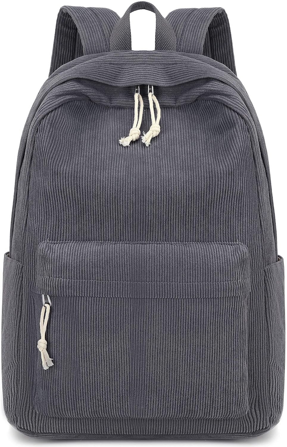 image:imageBTOOP School Backpack for Teens Large Corduroy Bookbag Lightweight 156 inch Laptop Bag for Girls Women Casual High School CollegeCorduroygrey