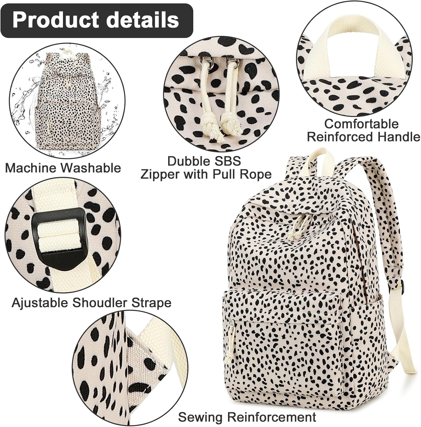 image:imageBTOOP School Backpack for Teens Large Corduroy Bookbag Lightweight 156 inch Laptop Bag for Girls Women Casual High School CollegeLeopardapricot