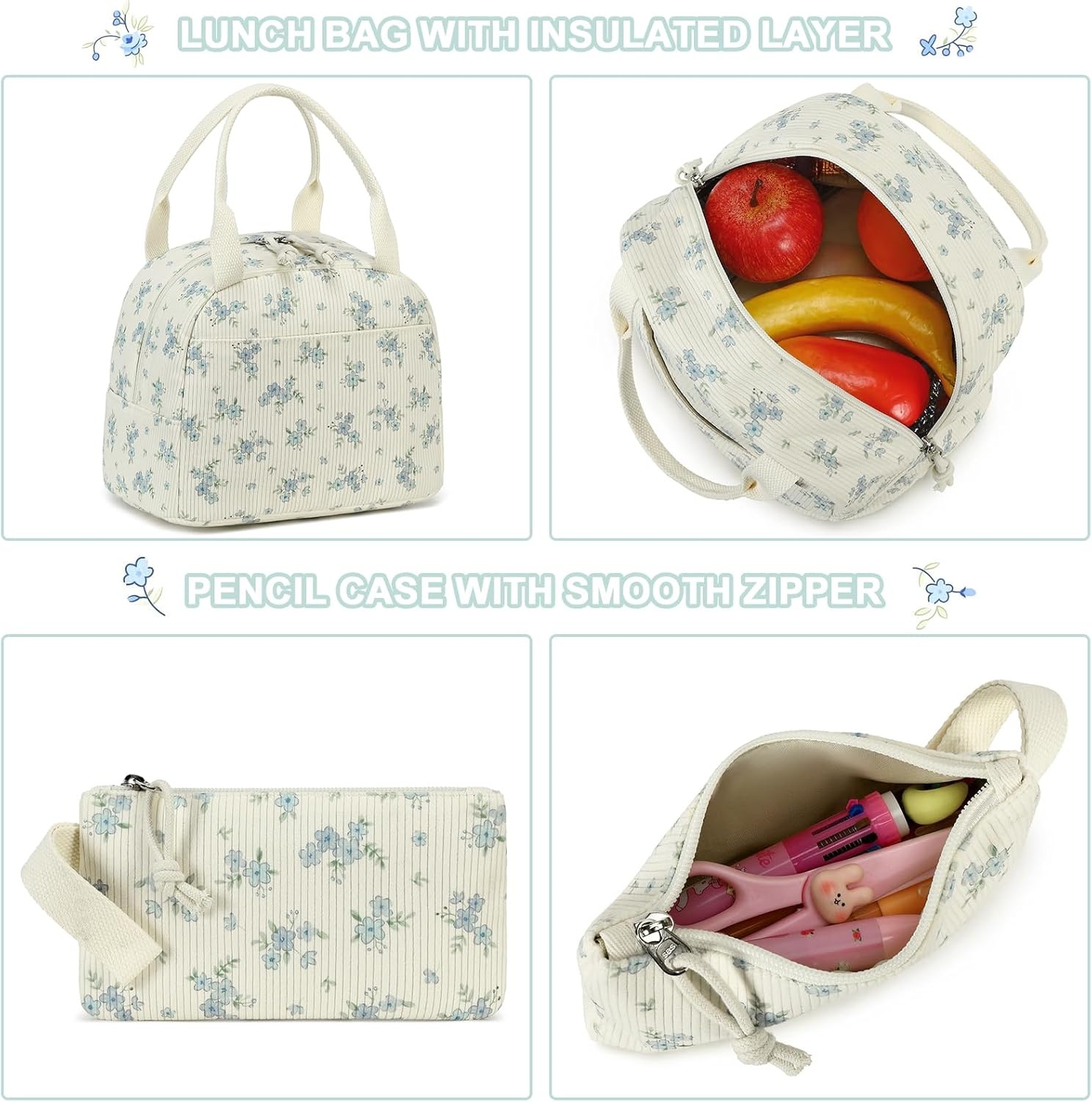 image:imageBTOOP School Backpacks for Teen Girls Bookbags Lightweight Kids Backpack School Bags Set with Lunch Box Pencil CaseBlue