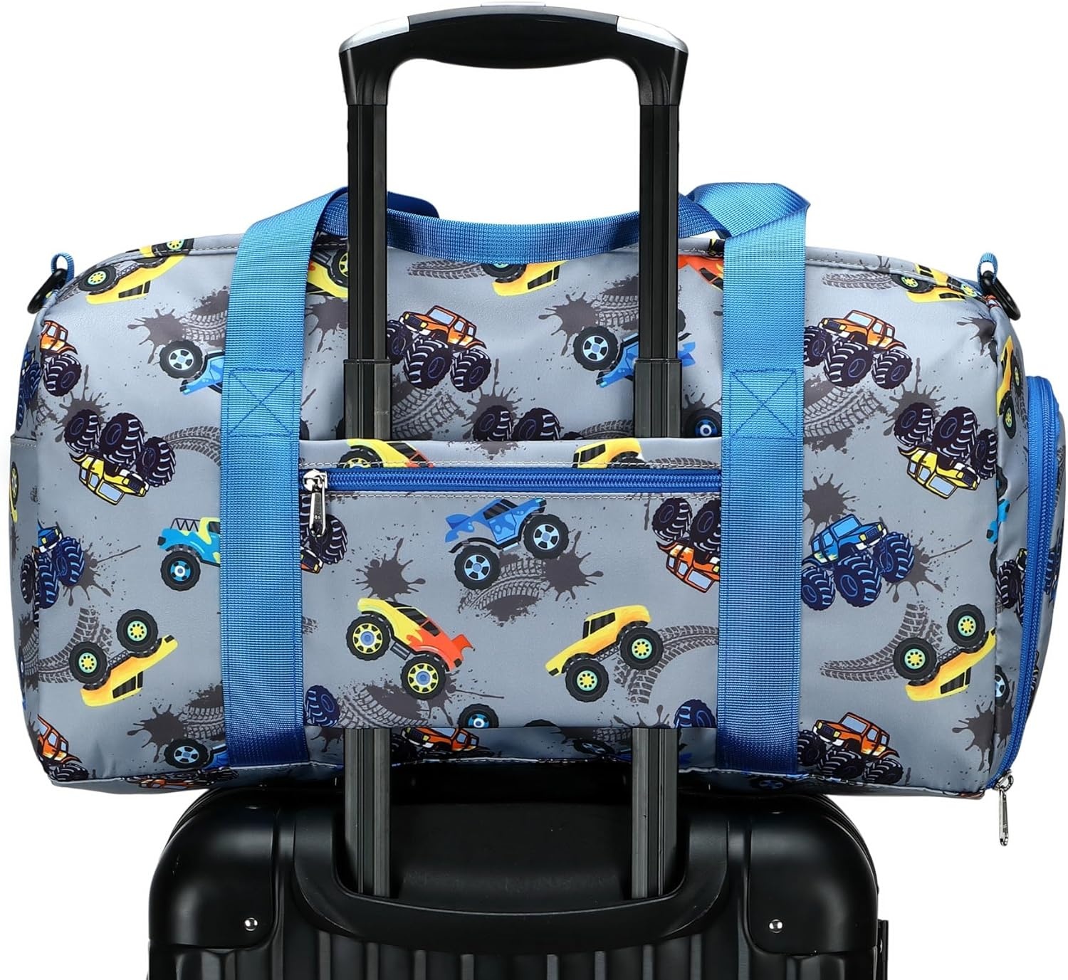 image:imageDuffle Bag for Girls Kids Overnight Bags Cute Strawberry Cherry Dance Sports Bag Travel Tote with Shoe Compartment and Wet PocketTruckBlue