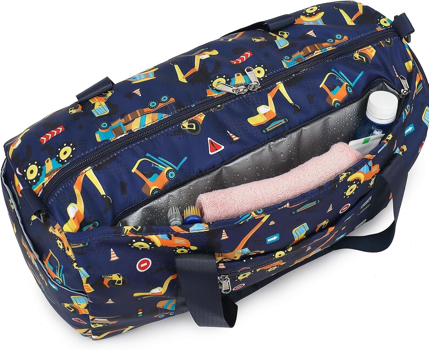 image:imageDuffle Bag for Girls Kids Overnight Bags Cute Strawberry Cherry Dance Sports Bag Travel Tote with Shoe Compartment and Wet PocketTruckNavy blue