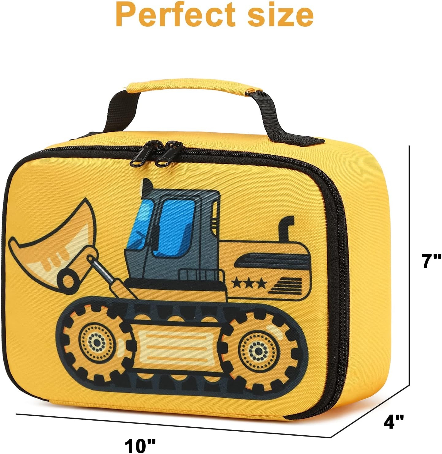 image:imageLunch Box Kids for Boys Insulated Lunch Bag Cute Truck Toddler Reusable Thermal Meal Cooler Tote Bags for School Travel
