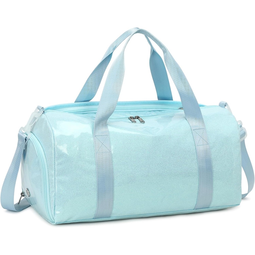 image:imageBTOOP Duffle Bag for Girls Kids Gym Sports Women Workout Travel Bag Weekender with Shoe Compartment and Wet Pocket BlueBlue