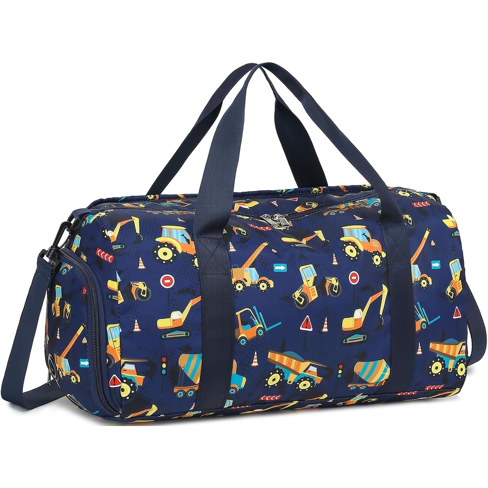 image:imageBTOOP Duffle Bag for Girls Kids Gym Sports Women Workout Travel Bag Weekender with Shoe Compartment and Wet Pocket BlueTruckNavy blue