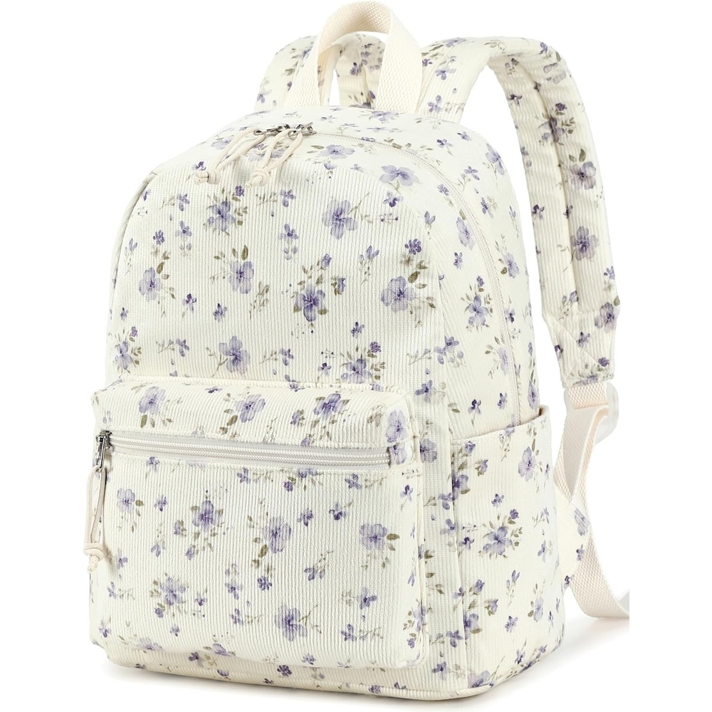 image:imageBTOOP Mini Backpack Women Girls Waterresistant Small Backpack Purse Shoulder Bag for Womens Adult Kids School TravelPurple Floral201