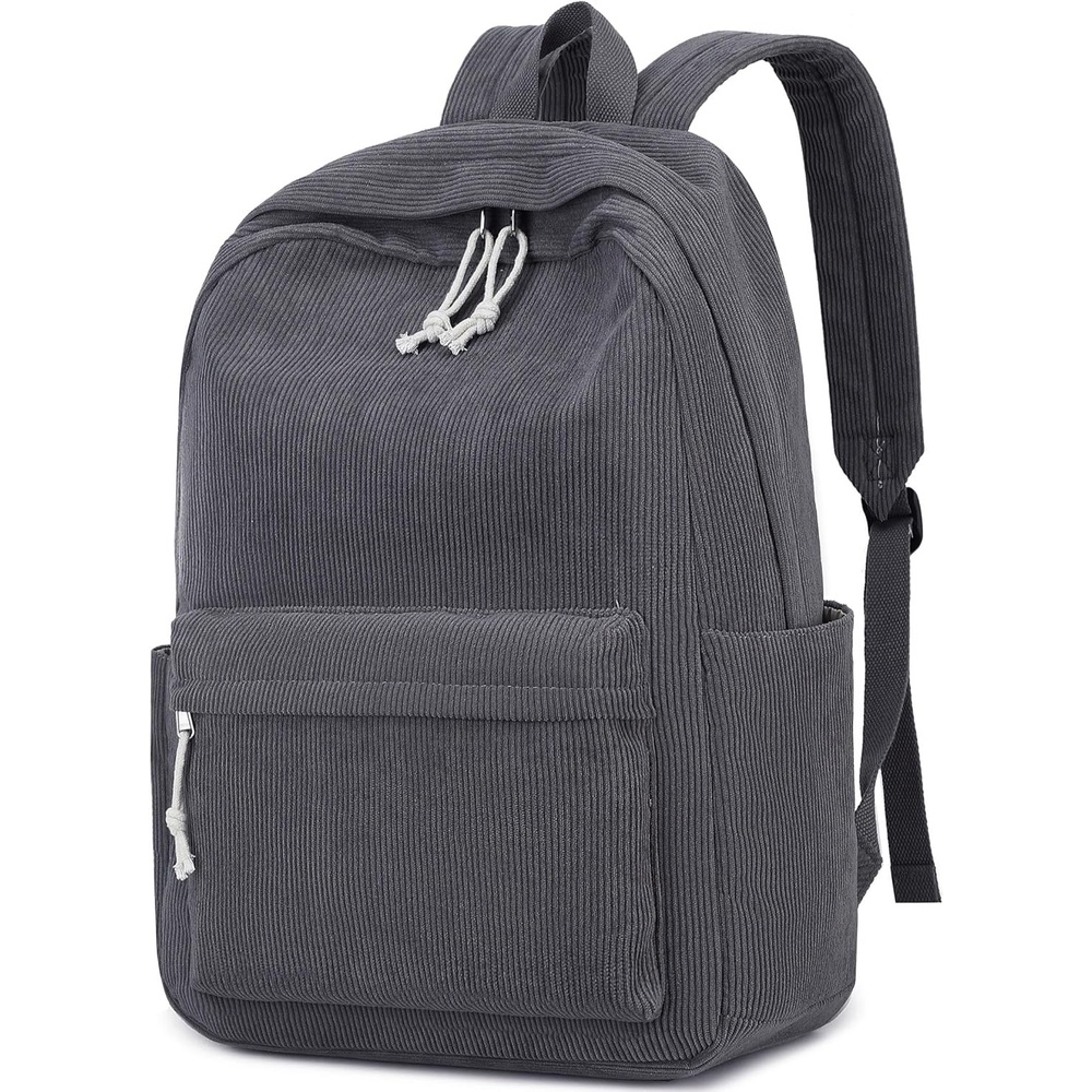 image:imageBTOOP School Backpack for Teens Large Corduroy Bookbag Lightweight 156 inch Laptop Bag for Girls Women Casual High School CollegeCorduroygrey