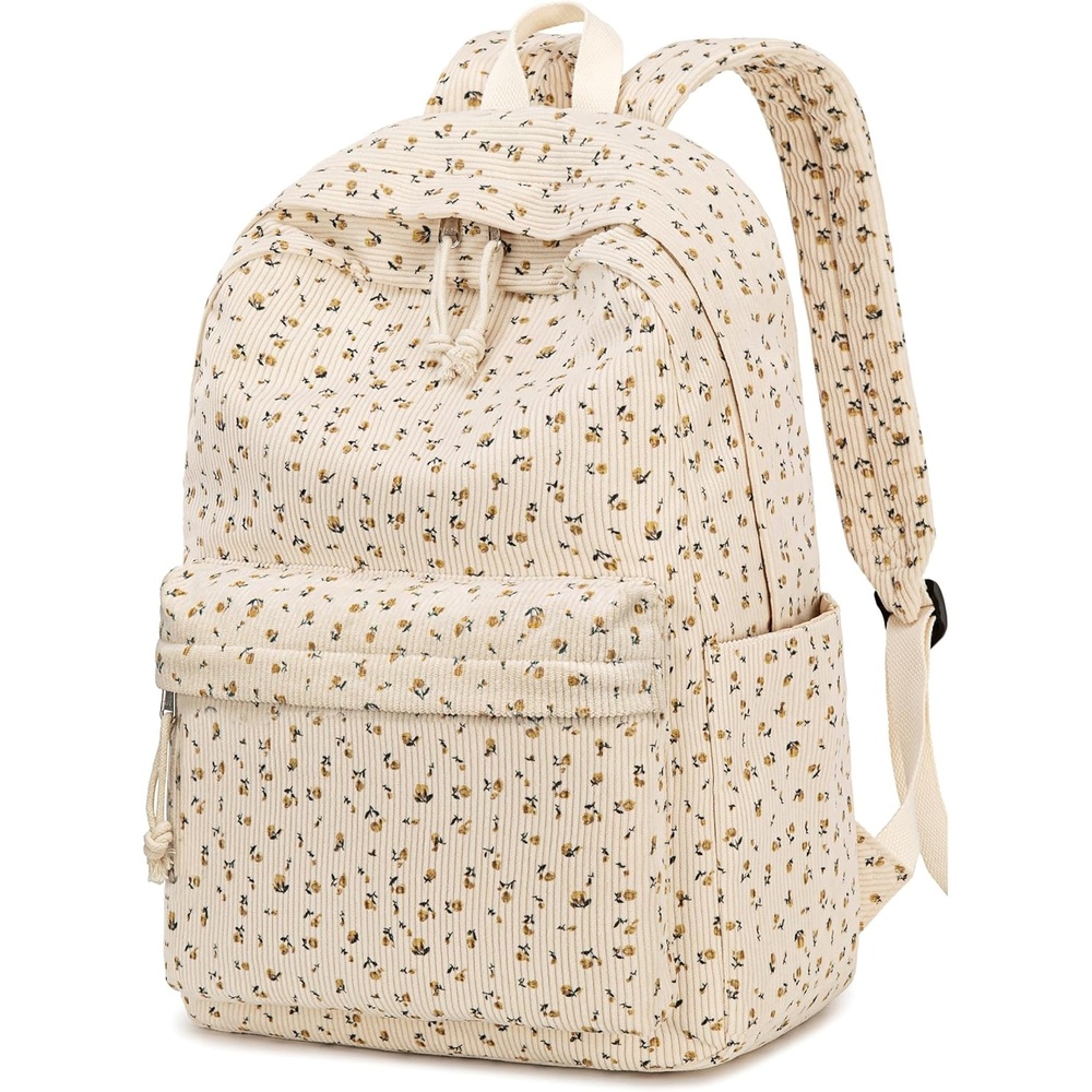 image:imageBTOOP School Backpack for Teens Large Corduroy Bookbag Lightweight 156 inch Laptop Bag for Girls Women Casual High School CollegeFloralcorduroy