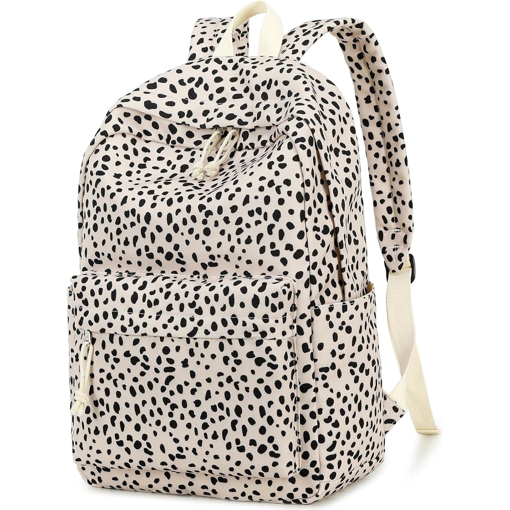 image:imageBTOOP School Backpack for Teens Large Corduroy Bookbag Lightweight 156 inch Laptop Bag for Girls Women Casual High School CollegeLeopardapricot