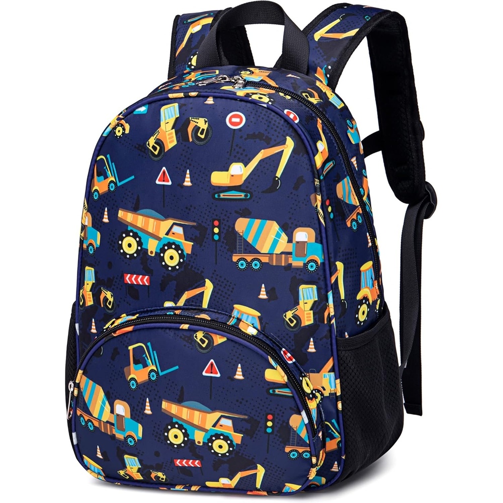 image:imageBTOOP Toddler Backpack BoysampGirls Cute Kids School Backpack Preschool Kindergarten Bookbags Nursery Daycare Toddler BagsConstructionnavy Blue