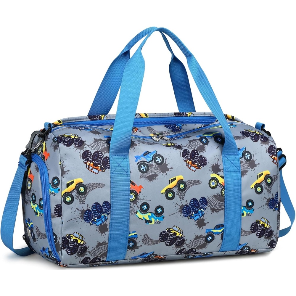 image:imageDuffle Bag for Girls Kids Overnight Bags Cute Strawberry Cherry Dance Sports Bag Travel Tote with Shoe Compartment and Wet PocketTruckBlue