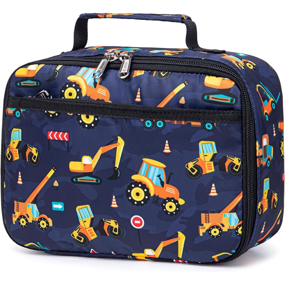 image:imageLunch Bags for Kids Girls Insulated Lunch Boxes Corduroy Cooler Toddler Lunch Tote Bag Thermo Picnic Bag for School ChildrenTruckNavy blue