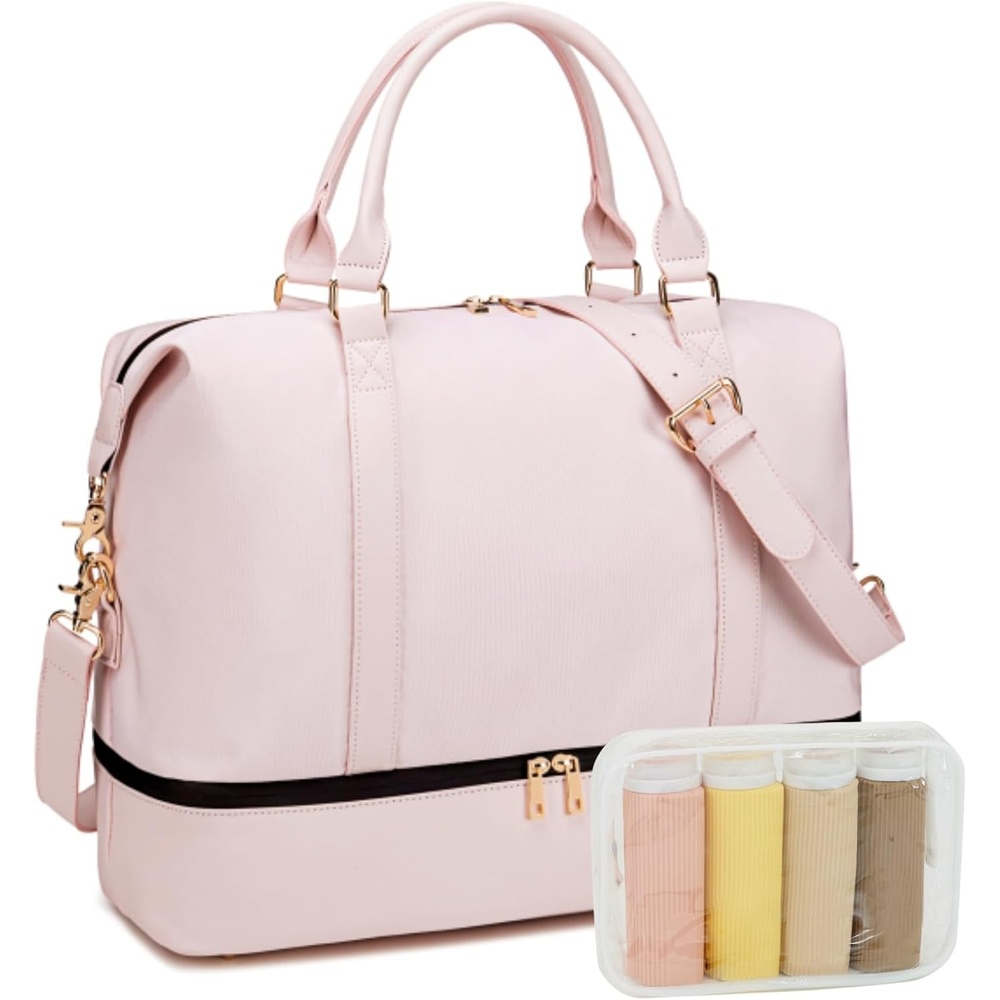 image:imageWomens Travel Weekender Bag Canvas Carry on Overnight Tote Luggage Duffel Beach Bags