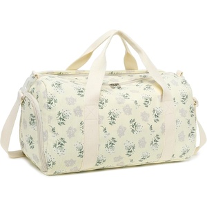 image:imageBTOOP Duffle Bag for Gym Sports Women Girls Workout Travel Bag Weekender with Shoe Compartment and Wet Pocket Beige Floral 102