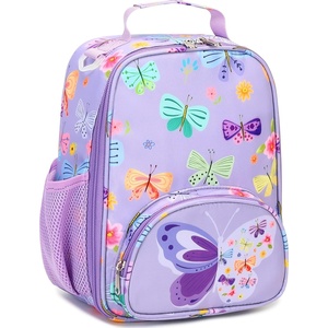 image:imageBTOOP Lunch Box Kids Girls Insulated Lunch Bag Cute Butterfly Reusable Thermal Meal Cooler Tote Bags with Removable Shoulder Strap for School Travel