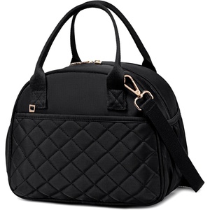 image:imageBTOOP Lunch Box for Women Men Insulated Lunch Bag Quilted Lunchbox Cute Adult Lunch Tote with Adjustable Shoulder Strap Reusable Lunch Bags Water Resistant for Travel Work Picnic BeigeBlack