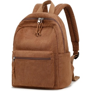 image:imageBTOOP Mini Backpack Women Girls Waterresistant Small Backpack Purse Shoulder Bag for Womens Adult Kids School TravelCorduroybrown
