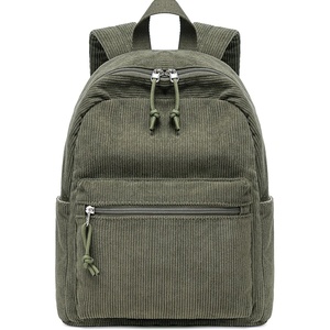image:imageBTOOP Mini Backpack Women Girls Waterresistant Small Backpack Purse Shoulder Bag for Womens Adult Kids School TravelCorduroyolive Green