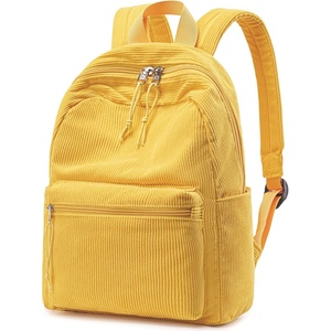 image:imageBTOOP Mini Backpack Women Girls Waterresistant Small Backpack Purse Shoulder Bag for Womens Adult Kids School TravelCorduroyyellow