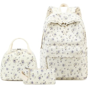 image:imageBTOOP School Backpack for Girls Kids Teens Cute School Bookbag Set with Insulated Lunch Box Pencil CasePurple Flower 201
