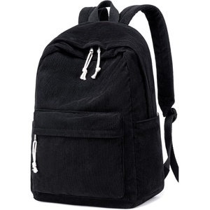 image:imageBTOOP School Backpack for Teens Large Corduroy Bookbag Lightweight 156 inch Laptop Bag for Girls Women Casual High School CollegeBlack