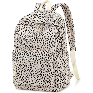 image:imageBTOOP School Backpack for Teens Large Corduroy Bookbag Lightweight 156 inch Laptop Bag for Girls Women Casual High School CollegeLeopardapricot