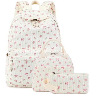 image:imageBTOOP School Backpacks for Teen Girls Bookbags Lightweight Kids Backpack School Bags Set with Lunch Box Pencil CaseApink Bowflower