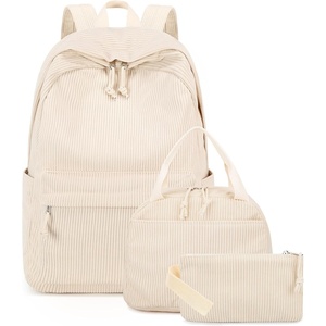 image:imageBTOOP School Backpacks for Teen Girls Bookbags Lightweight Kids Backpack School Bags Set with Lunch Box Pencil CaseCorduroy Beige