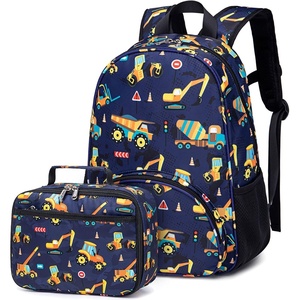 image:imageBackpack for Kids Boys Girls Preschool Kindergarten Bookbag Set with Lunch Box Toddler School BagATruckNavy blue