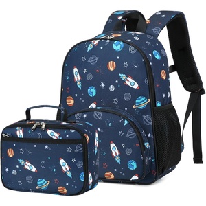 image:imageBackpack for Kids Boys Girls Preschool Kindergarten Bookbag Set with Lunch Box Toddler School BagSpaceship