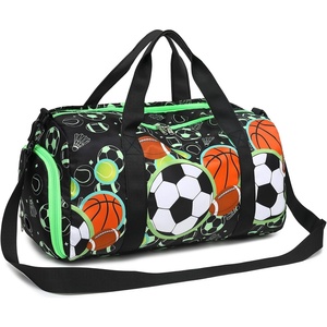 image:imageDuffle Bag for Girls Kids Overnight Bags Cute Strawberry Cherry Dance Sports Bag Travel Tote with Shoe Compartment and Wet PocketSoccerSports Ball