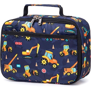 image:imageLunch Bags for Kids Girls Insulated Lunch Boxes Corduroy Cooler Toddler Lunch Tote Bag Thermo Picnic Bag for School ChildrenTruckNavy blue