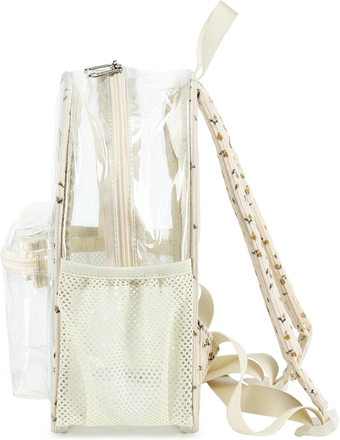 image:imageBTOOP Clear Mini Backpack for Stadium Events 12x12x6 Small Transparent Backpacks Plastic See Through Clear Bag for Concerts Work Festival Security TravelClearflower 92