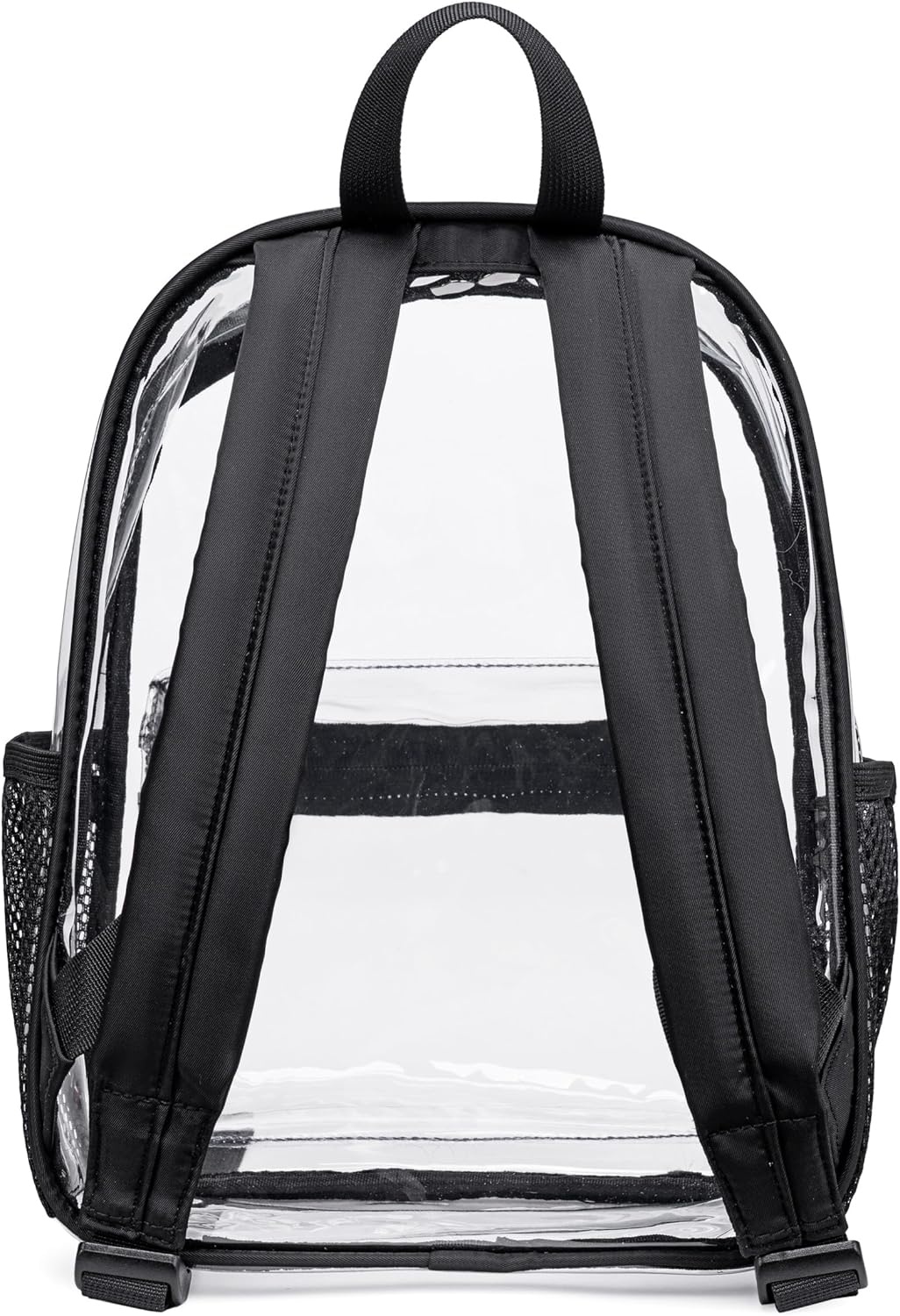 image:imageBTOOP Clear Mini Backpack for Stadium Events 12x12x6 Small Transparent Backpacks Plastic See Through Clear Bag for Concerts Work Festival Security TravelBlackclear 2