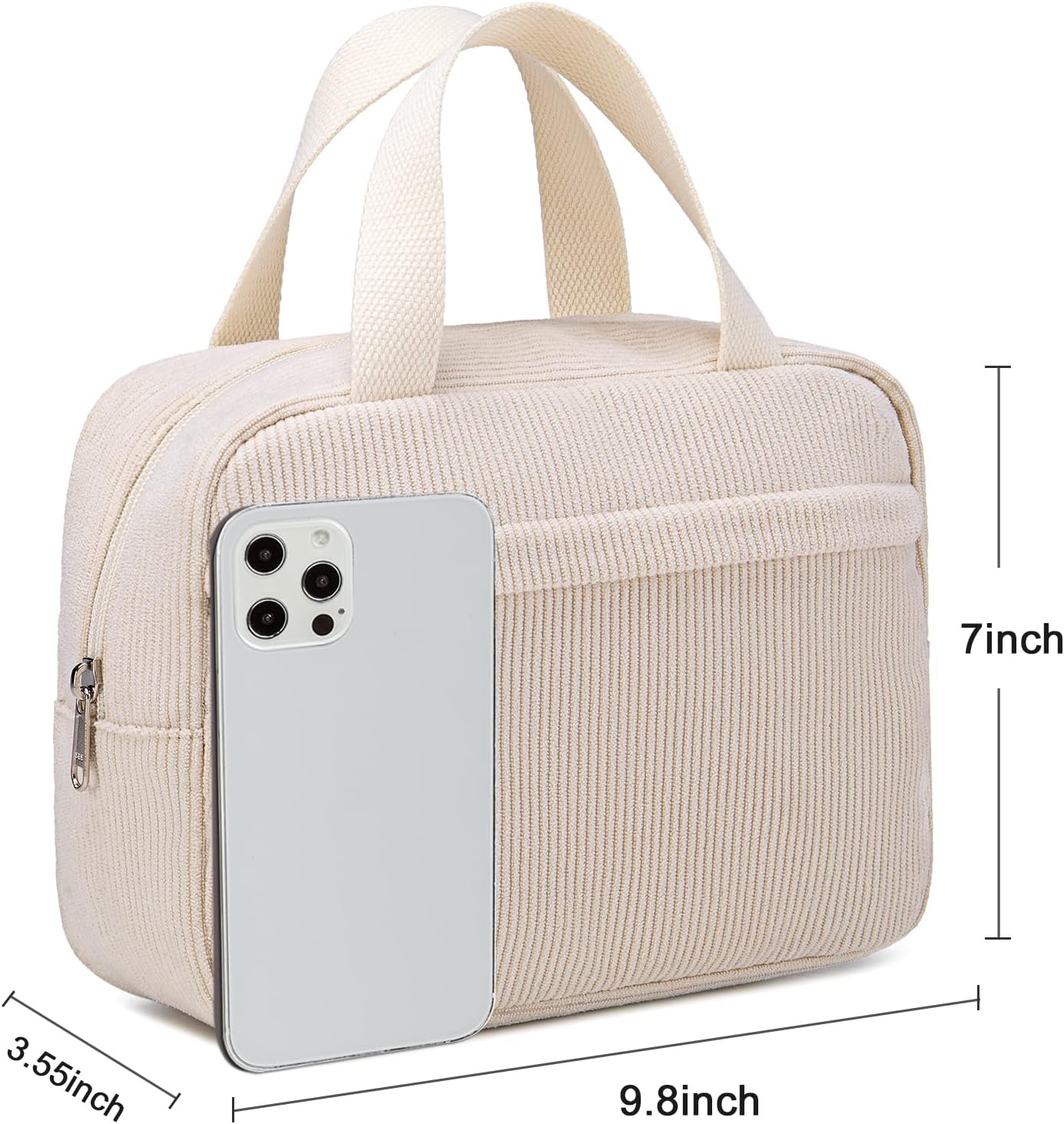 image:imageMakeup Bag for Women Cosmetic Bag Large Make Up Organizer Travel Toiletry Bags Waterproof Zipper Tote Pouch Purse for Girls