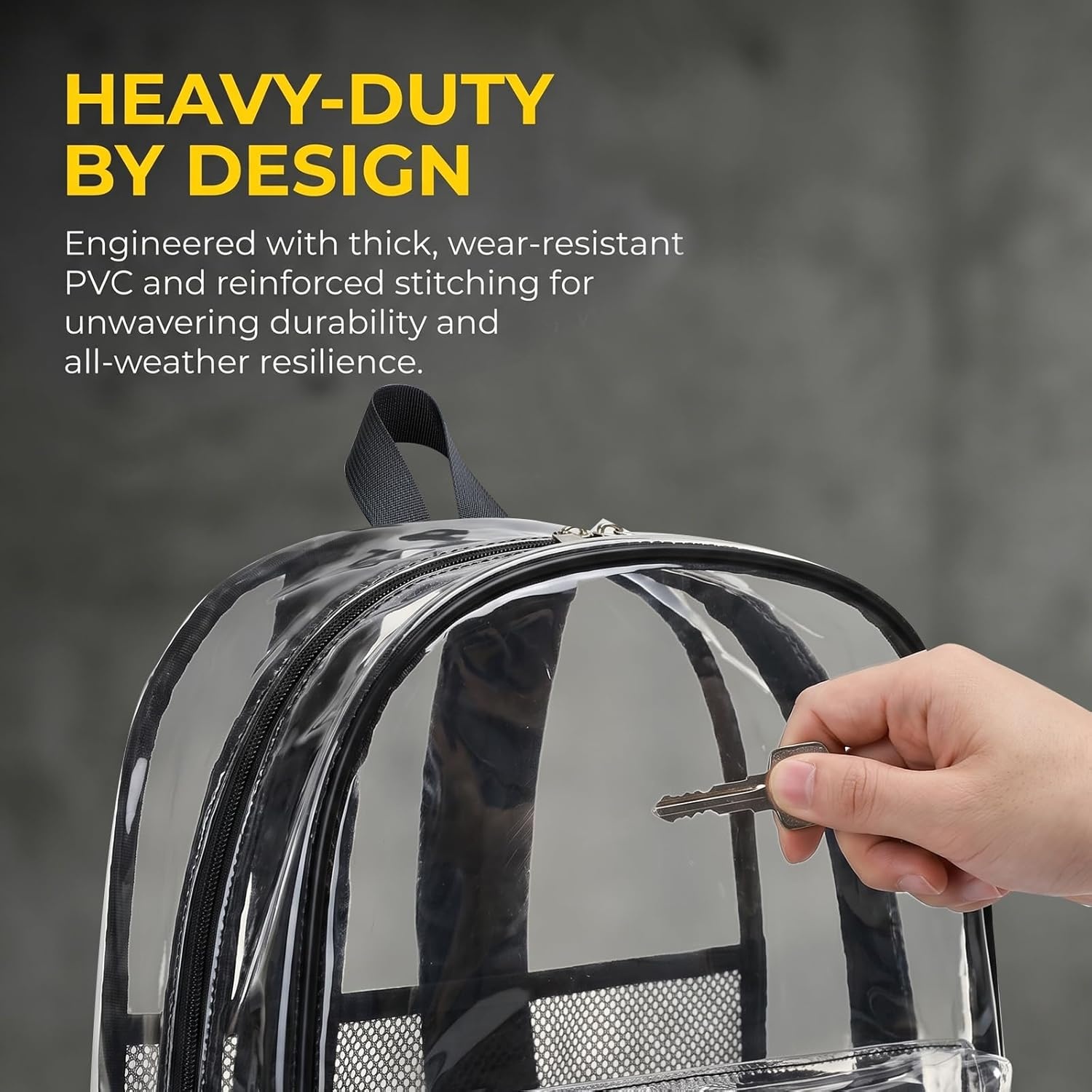 image:imageBTOOP Clear Mini Backpack for Stadium Events 12x12x6 Small Transparent Backpacks Plastic See Through Clear Bag for Concerts Work Festival Security Travel PinkBlack