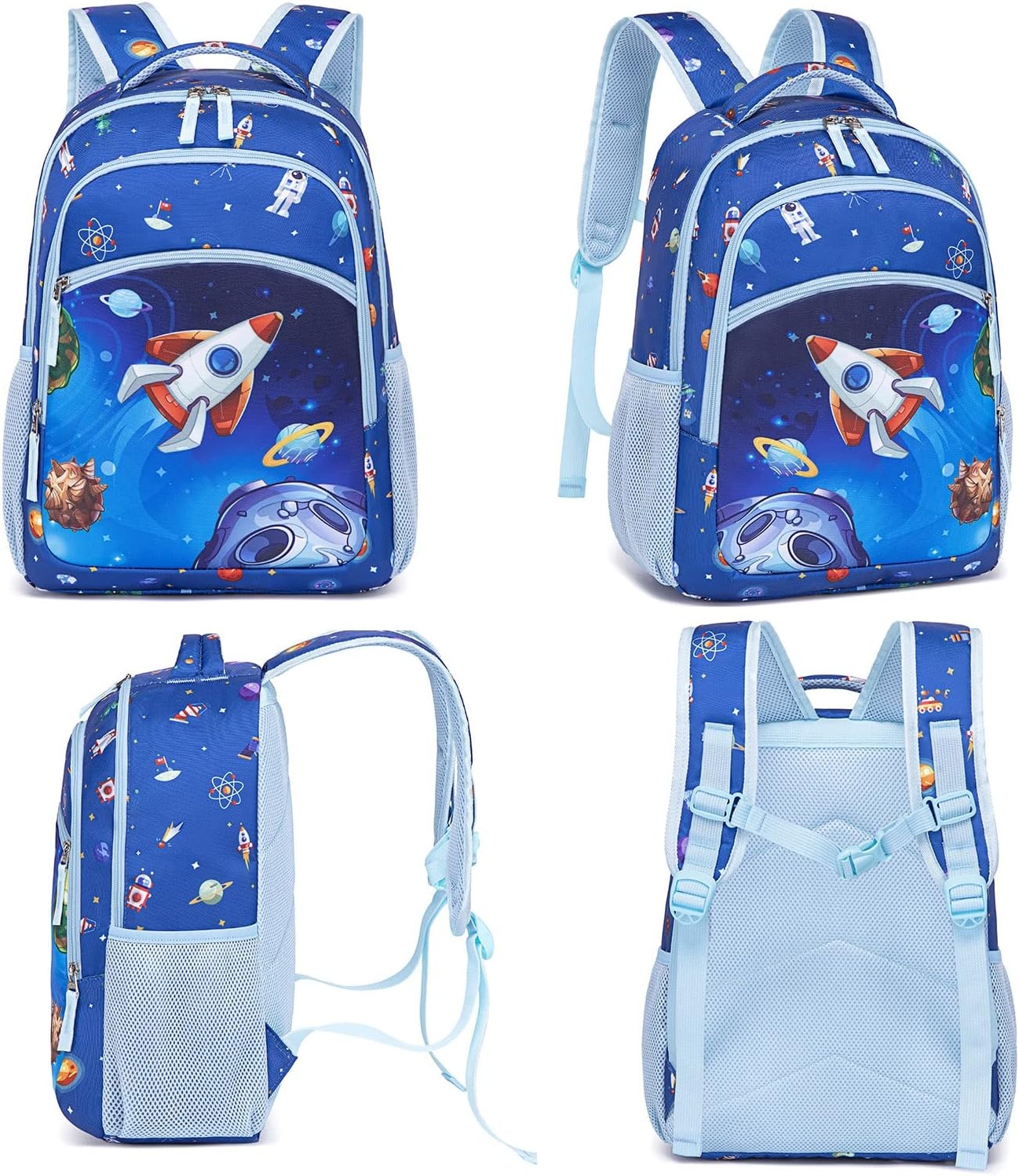 image:imageBTOOP Kids Backpack for Boys Girls Space Preschool Bookbag with Lunch Box Pencil Case Set Toddler Backpacks Kindergarten School Bags RocketBlue