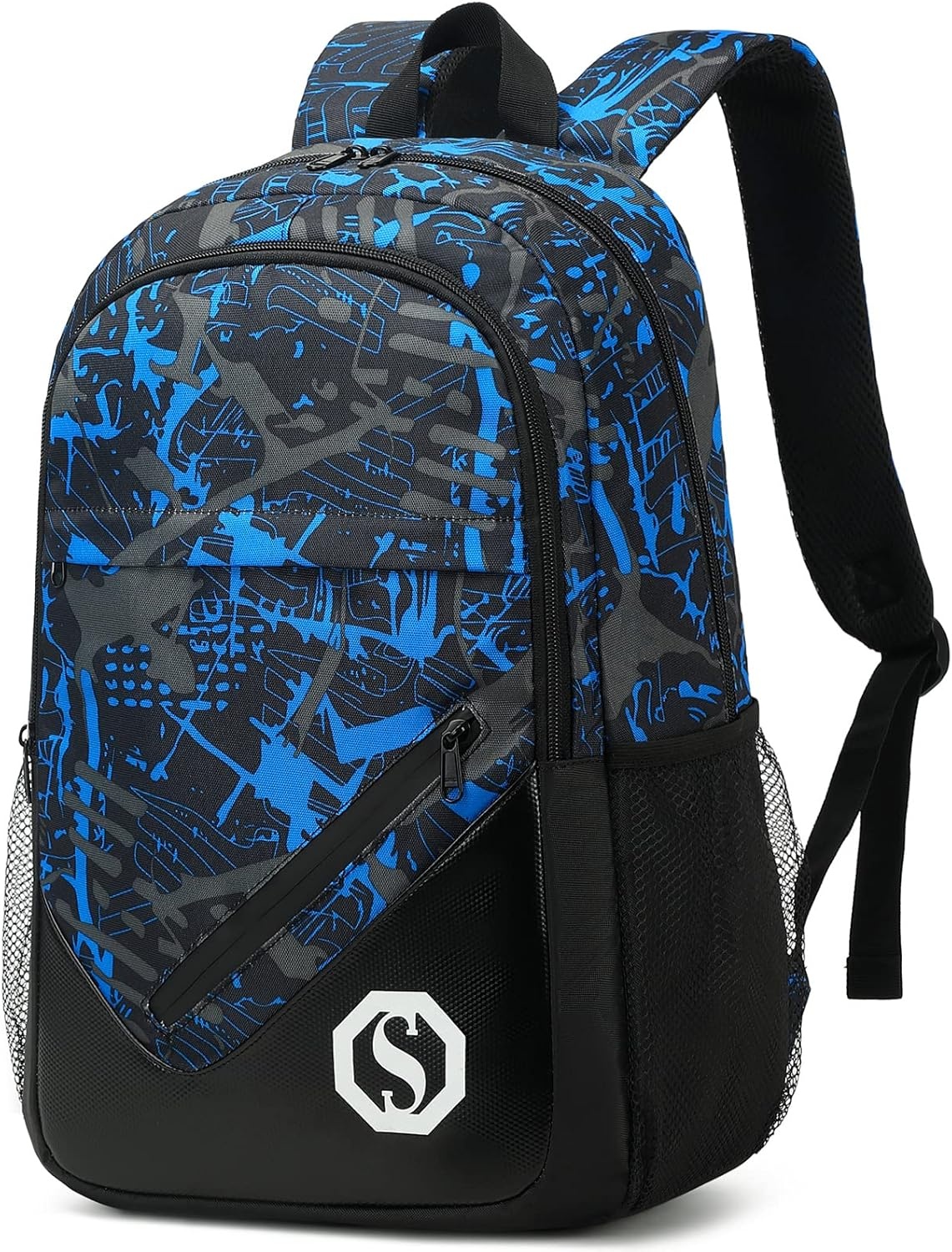 image:imageSchool Backpacks for Boys Girls Bookbag Teens Backpack Set Tote Shoulder Bag and Pencil Case Blue One Size Rucksack Backpacks