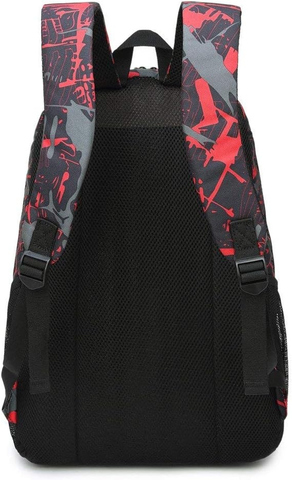 image:imageSchool Backpacks for Boys Girls Bookbag Teens Backpack Set Tote Shoulder Bag and Pencil Case Red One Size Rucksack Backpacks