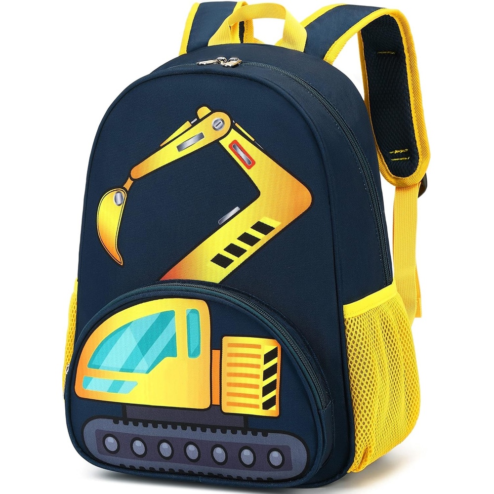 image:imageBTOOP Toddler Backpack Boys Cute Kids School Backpack Preschool Kindergarten Bookbags Nursery Daycare Toddler BagsExcavator Trucknavy