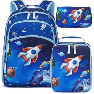 image:imageBTOOP Kids Backpack for Boys Girls Space Preschool Bookbag with Lunch Box Pencil Case Set Toddler Backpacks Kindergarten School Bags RocketBlue