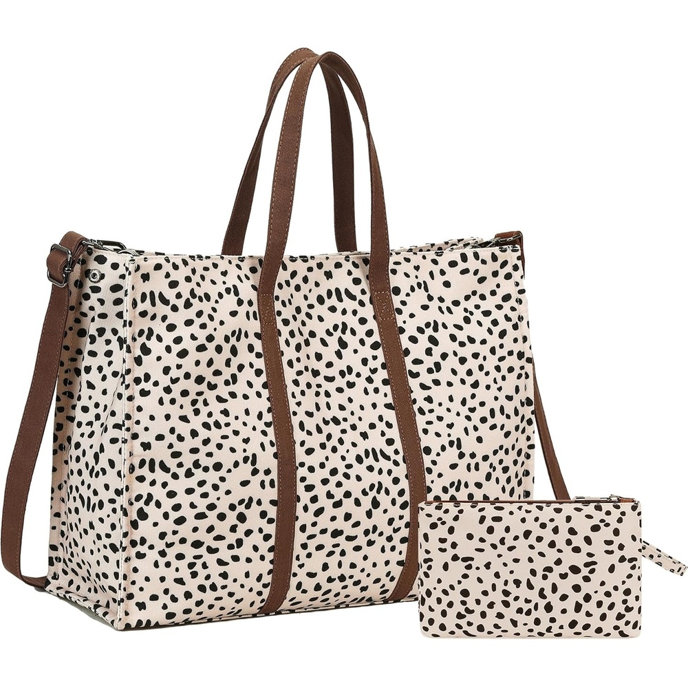 image:imageBTOOP Tote Bag for Women Work Teacher Tote Bag 156 inch Laptop Shoulder Bags Handbag Office Briefcase with Clutch PurseLinen Rice White